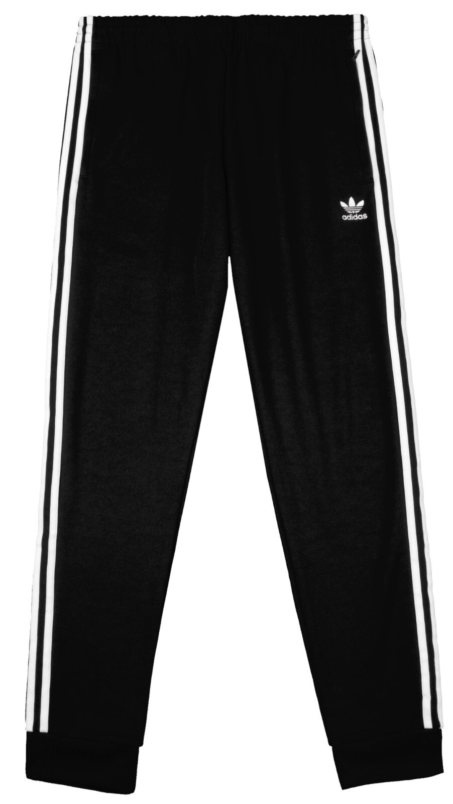 adidas originals three stripe track pant in black